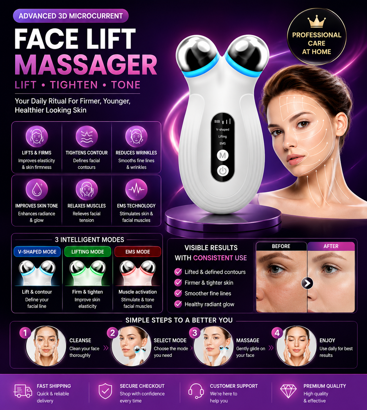 Facial Beauty Tools And EMS Beauty Equipment
