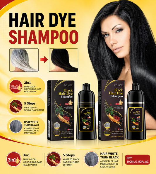 EELHOE Black Hair Shampoo Polygonum Multiflorum Essence Moisturizing